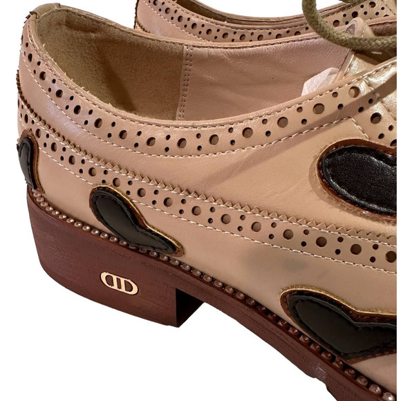 NWT Baldi London North Hampton Brown Heart Oxfords 6.5 - Picture 9 of 11